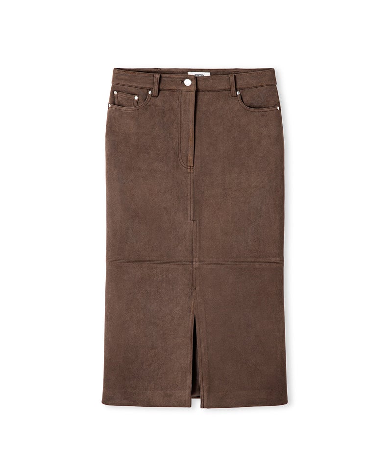 Ipekyol Suede-Effect Midi Skirt - Image 5